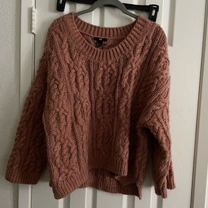 H&M chunky pink knit sweater